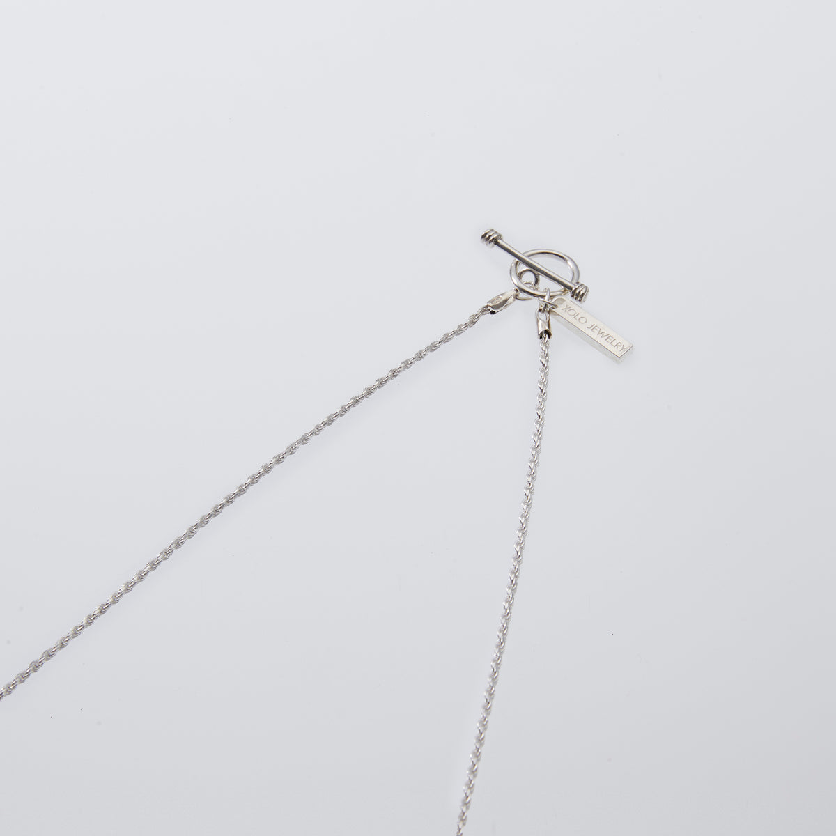 XOLO French Rope Link Necklace シルバー Tiny French Rope Link Necklace – XOLO JEWELRY