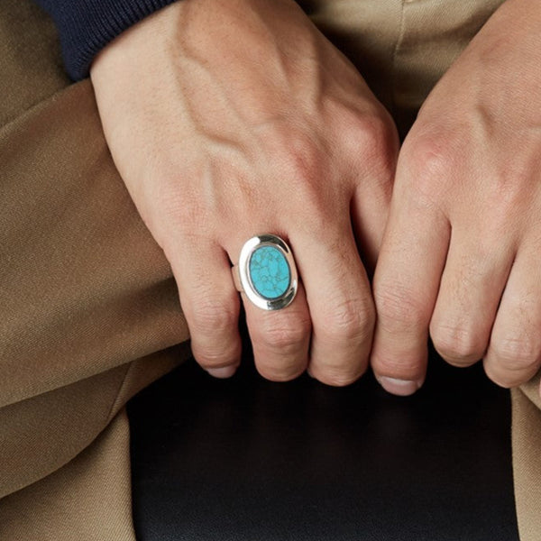 Amulet Ring with Turquoise – XOLO JEWELRY