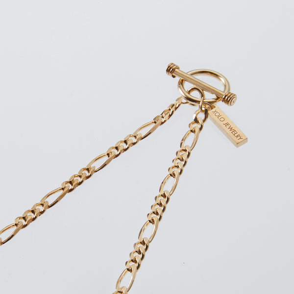 Figaro Link Necklace -4mm- – XOLO JEWELRY