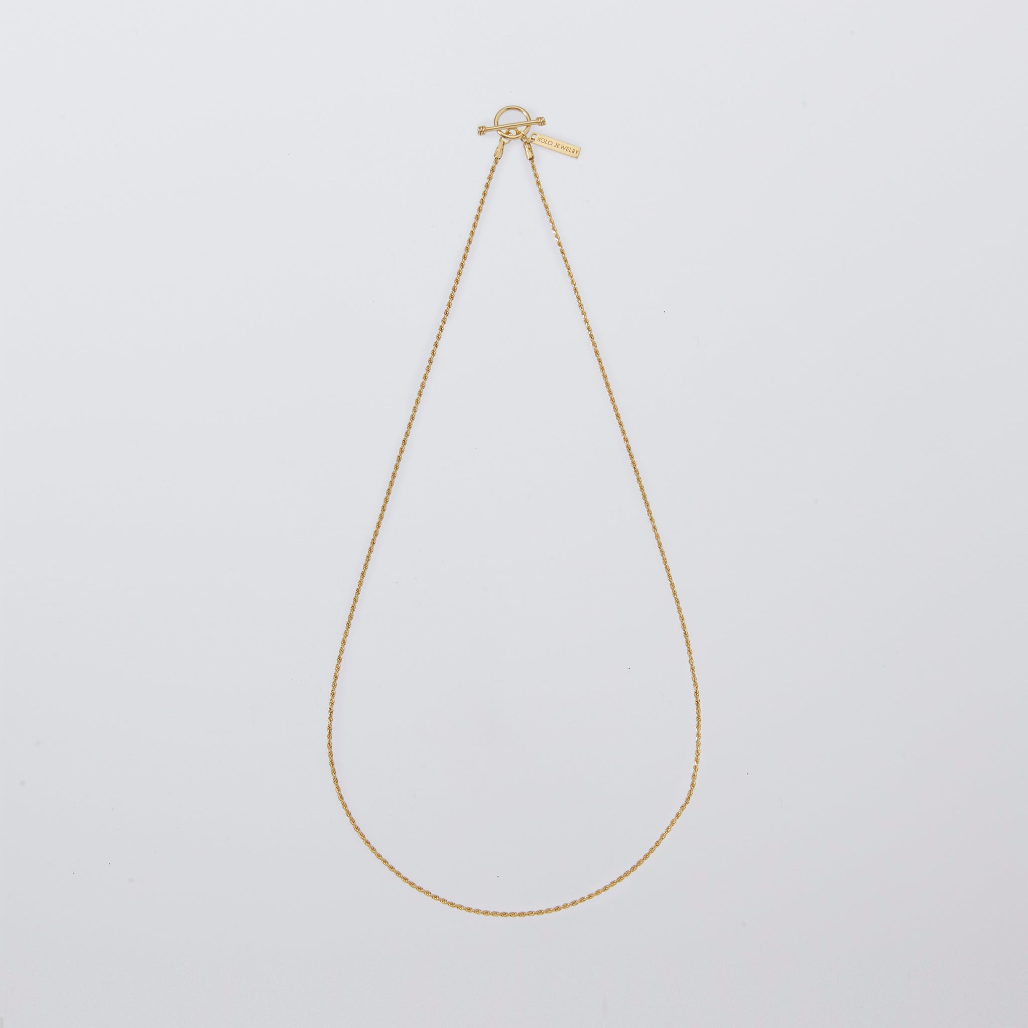 Tiny French Rope Link Necklace – XOLO JEWELRY