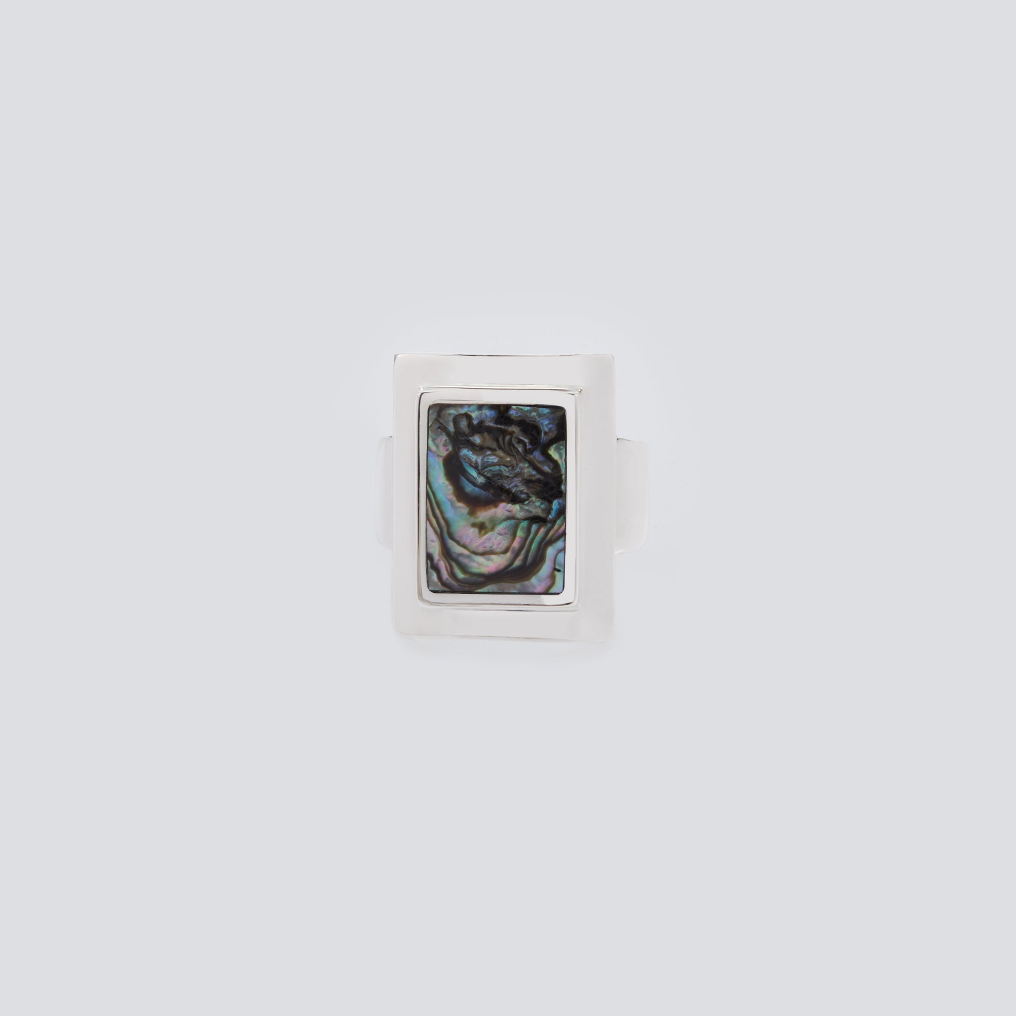 Square Amulet Ring with Abalone – XOLO JEWELRY