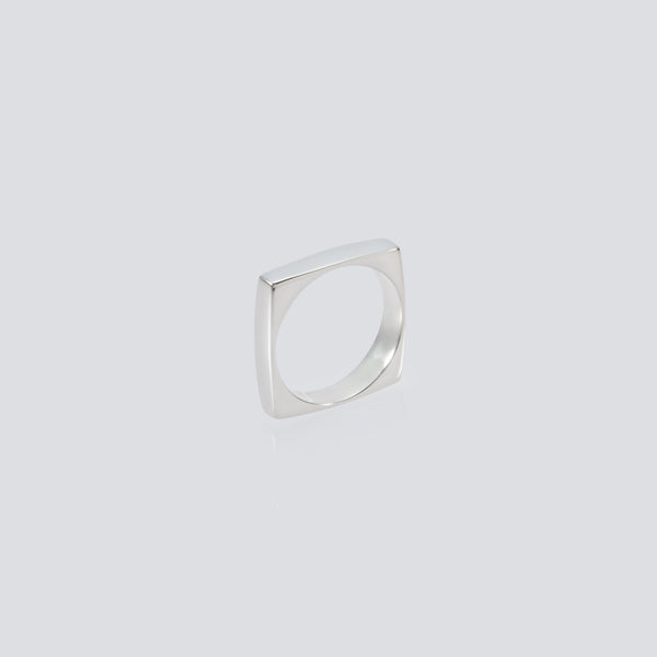 925 XOLO JEWELRY square ring thin Lサイズ Square 3D Ring – XOLO JEWELRY