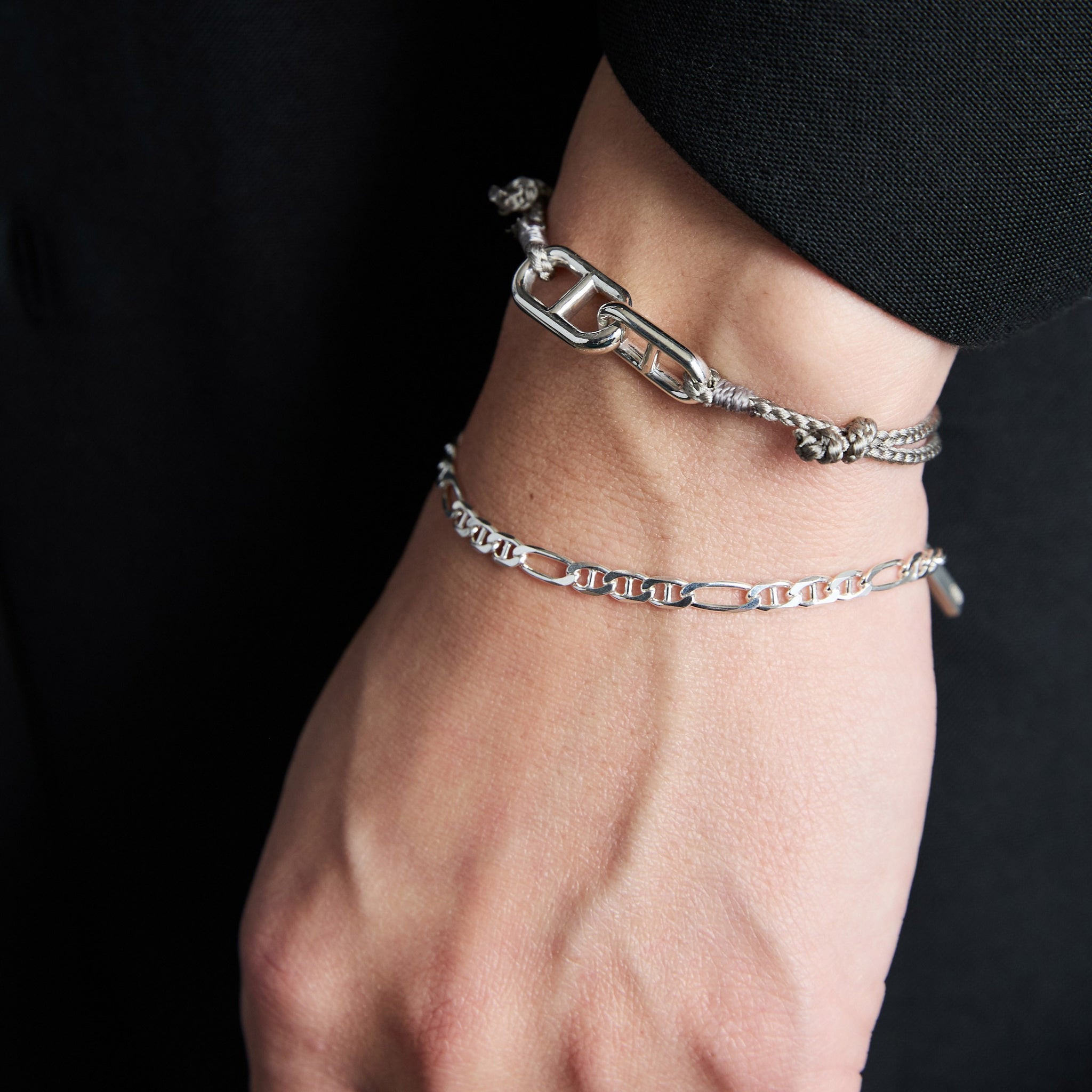 アクセサリー XOLO JEWELRY Anchor Silk Code Bracelet ANCHOR LINK SILK CODE BRACELET – COVERCHORD