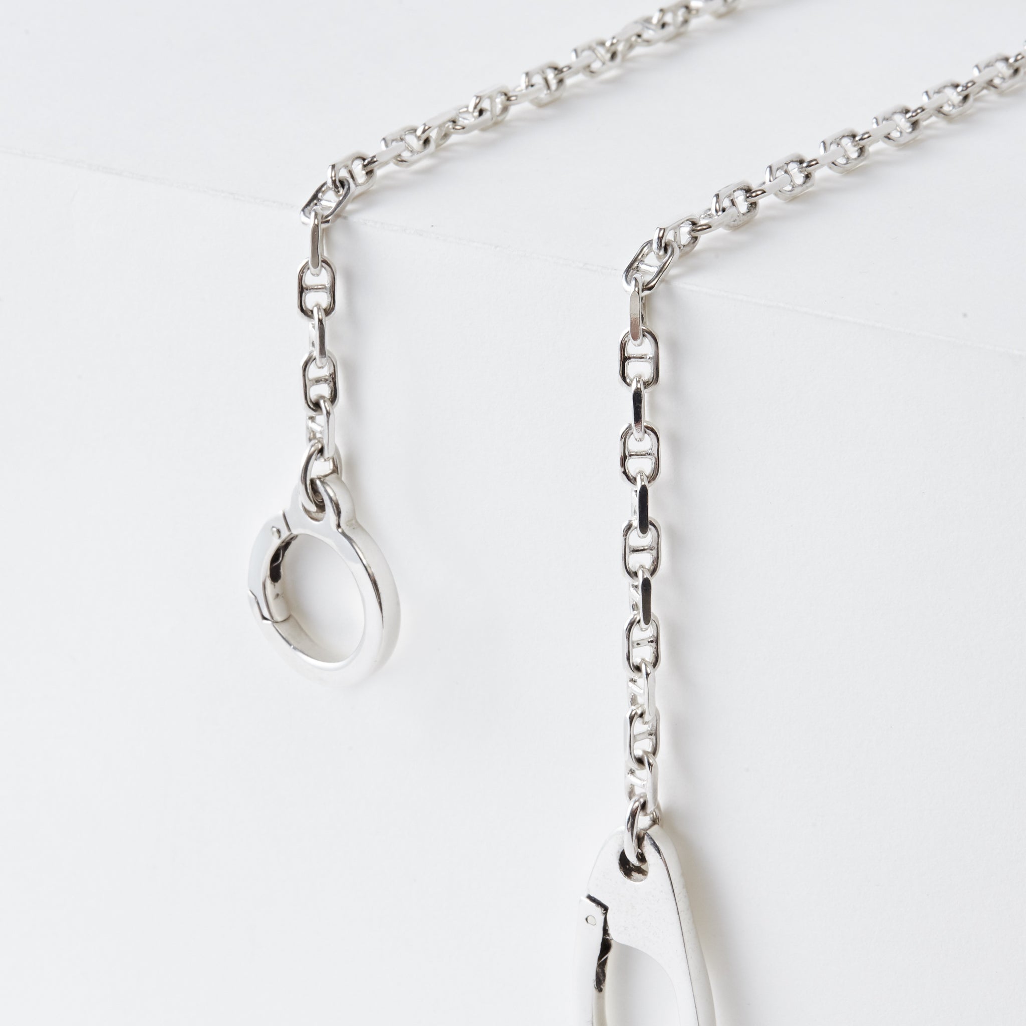 【海】根付　チェーンSTERLING刻印　螺鈿装飾　緒締玉付 Double Clasp with Solid Anchor Link – XOLO JEWELRY