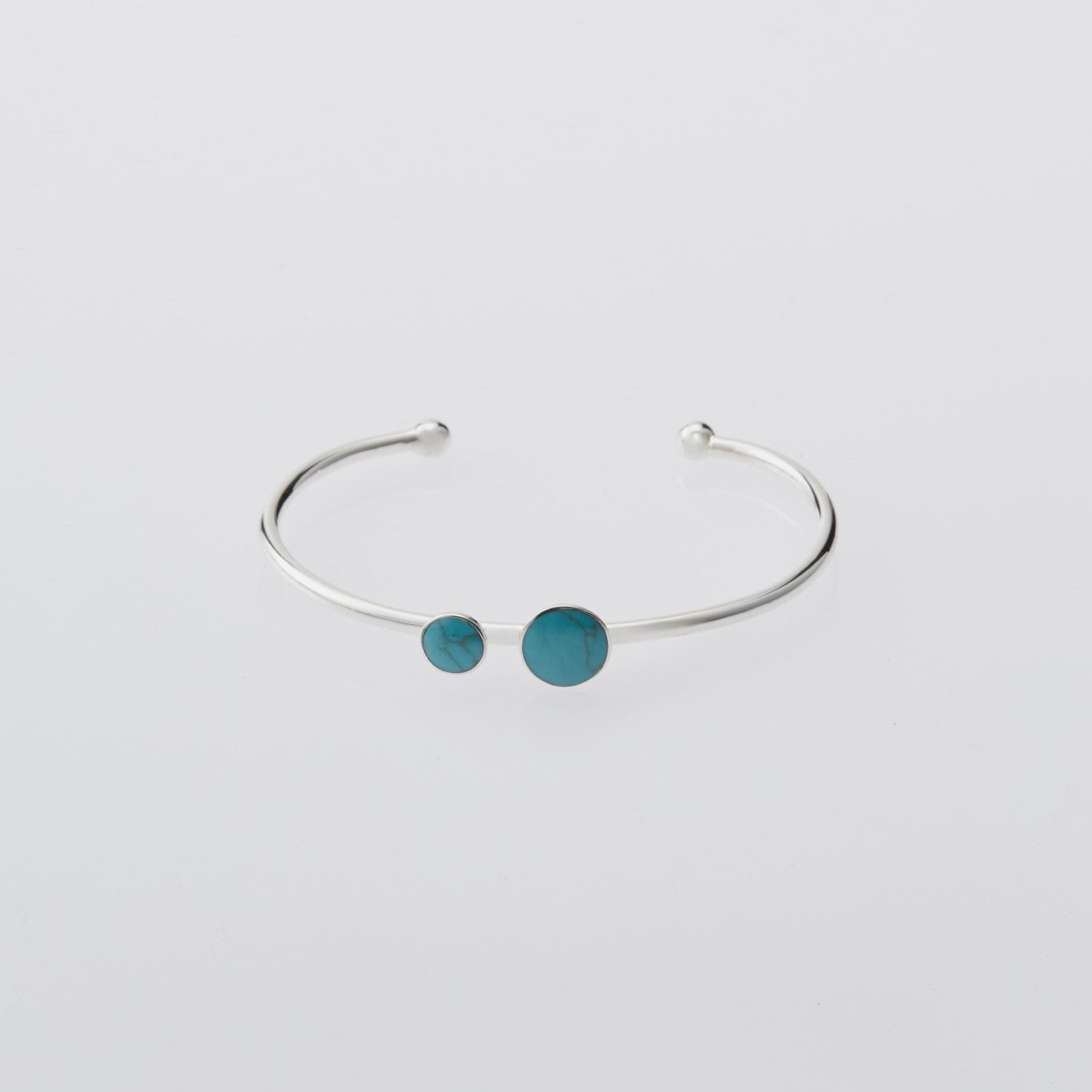 Double Circle Bangle with Turquoise