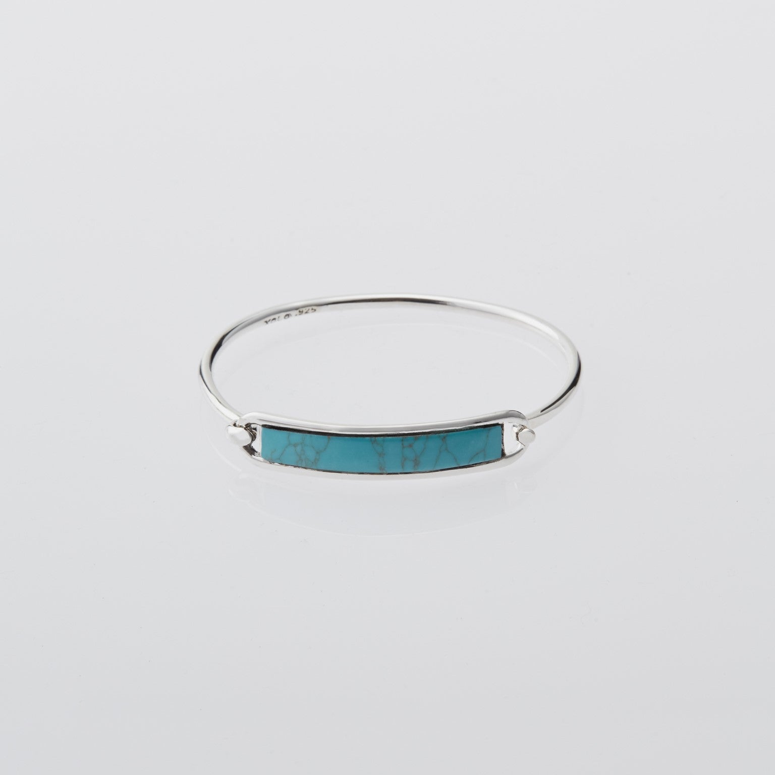 ID Open Bangle with Turquoise – XOLO JEWELRY